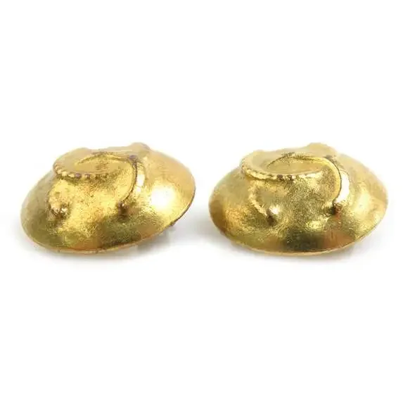 Chanel Cc Logo Clip-On Earrings Gold- #250193C51B - Picture 3 of 8